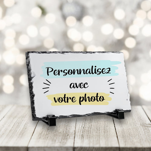 Photo sur pierre d'ardoise personnalisée - 15x20cm - Sublimino
