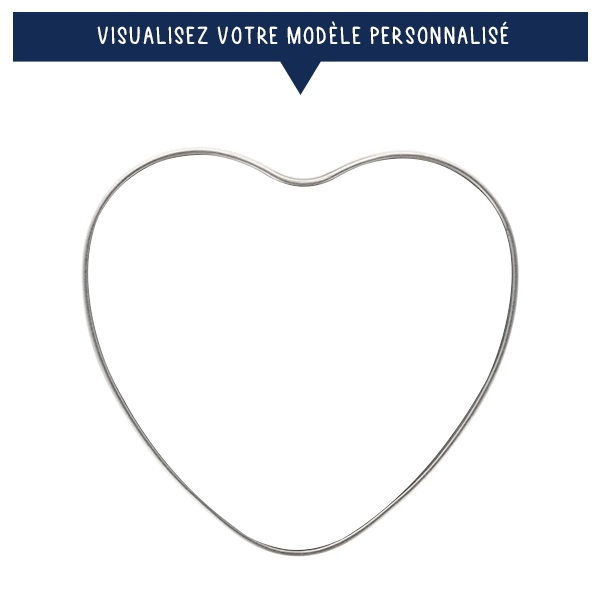 Boîte COEUR en métal personnalisée avec photo