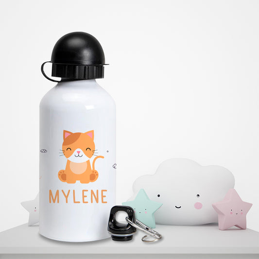Gourde personnalisée pour enfant - Le chat - Sublimino