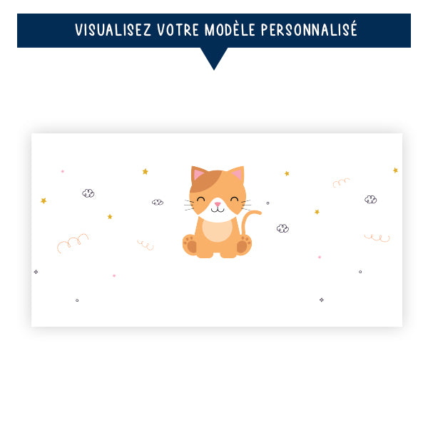 Gourde personnalisée pour enfant - Le chat - Sublimino