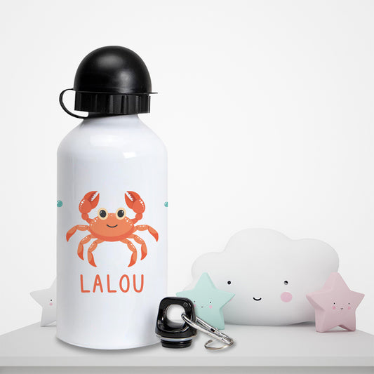 Gourde personnalisée pour enfant - Le crabe - Sublimino