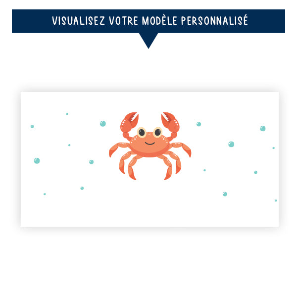 Gourde personnalisée pour enfant - Le crabe - Sublimino