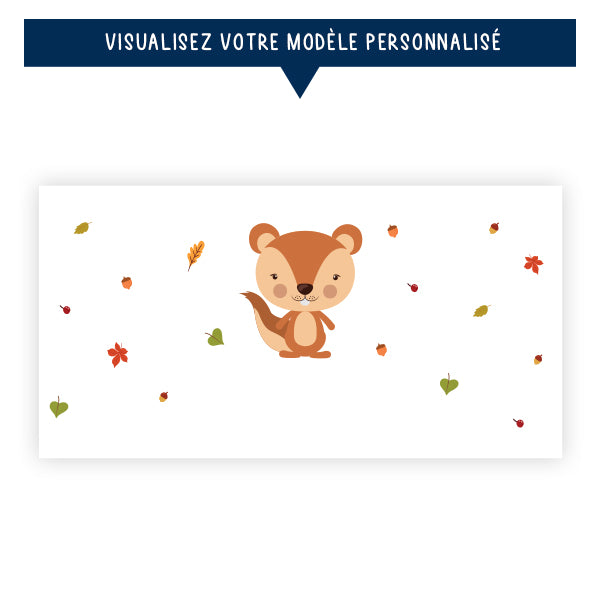 Gourde personnalisée pour enfant - L'écureuil - Sublimino