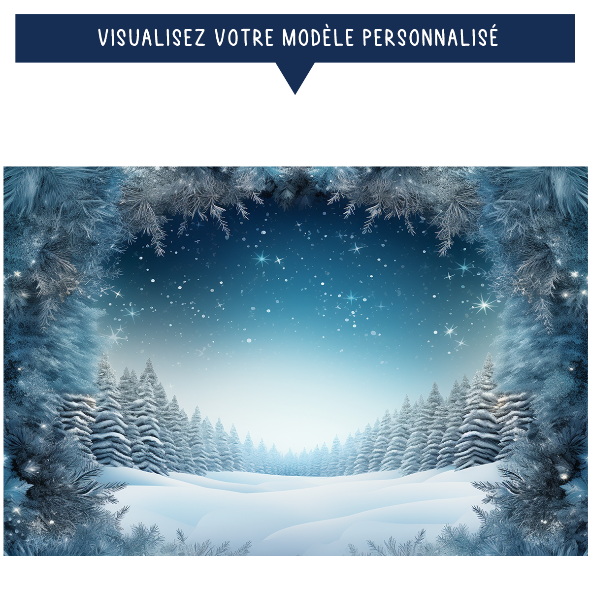 Puzzle de Noël pour enfant avec avatar personnalisé - Forêt de sapins - 35 pièces - Sublimino