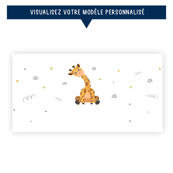 Gourde personnalisée pour enfant - La girafe - Sublimino