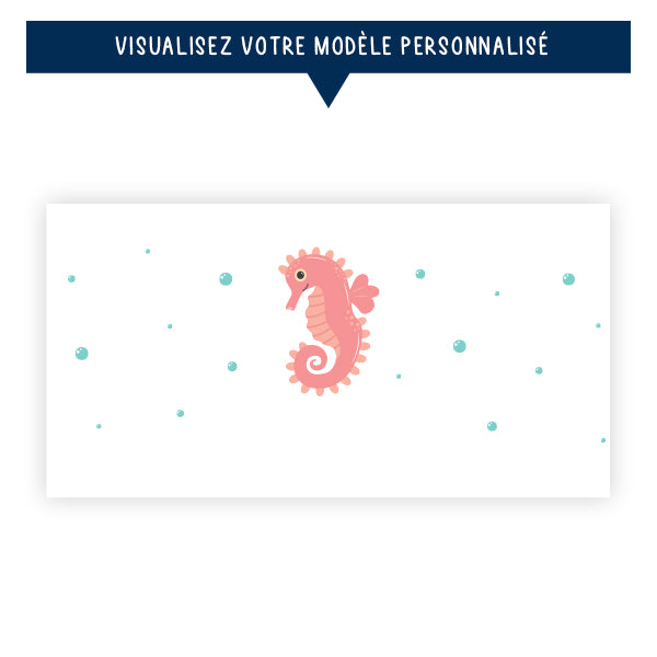 Gourde personnalisée pour enfant - Hippocampe - Sublimino