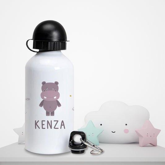 Gourde personnalisée pour enfant - Hippopotame - Sublimino