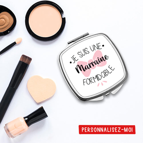 Miroir de poche personnalisé « Je suis une ... formidable » - Sublimino