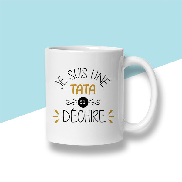 Mug « Je suis une tata qui déchire » - Sublimino