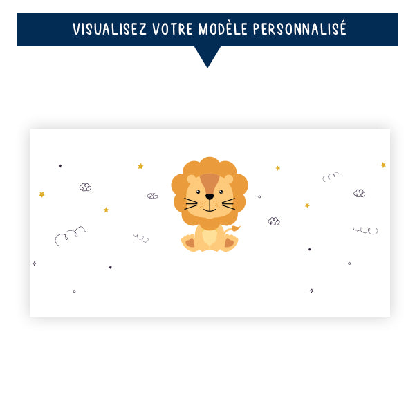 Gourde personnalisée pour enfant - Le lion - Sublimino