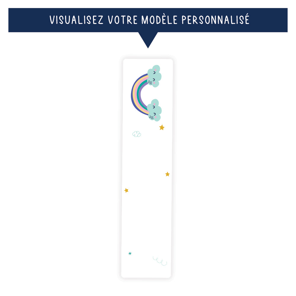 Marque-page personnalisé pour enfant - Arc-en-ciel - Sublimino