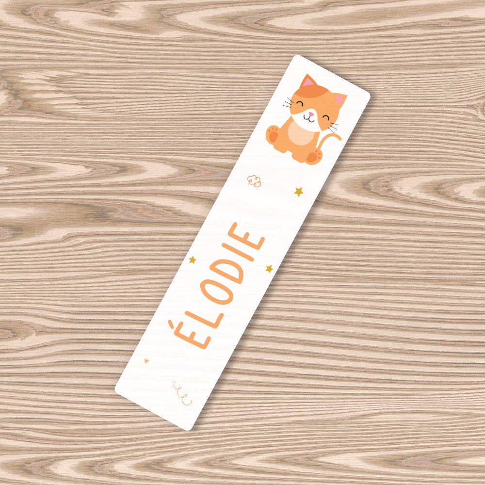 Marque-page personnalisé pour enfant - Le chat - Sublimino
