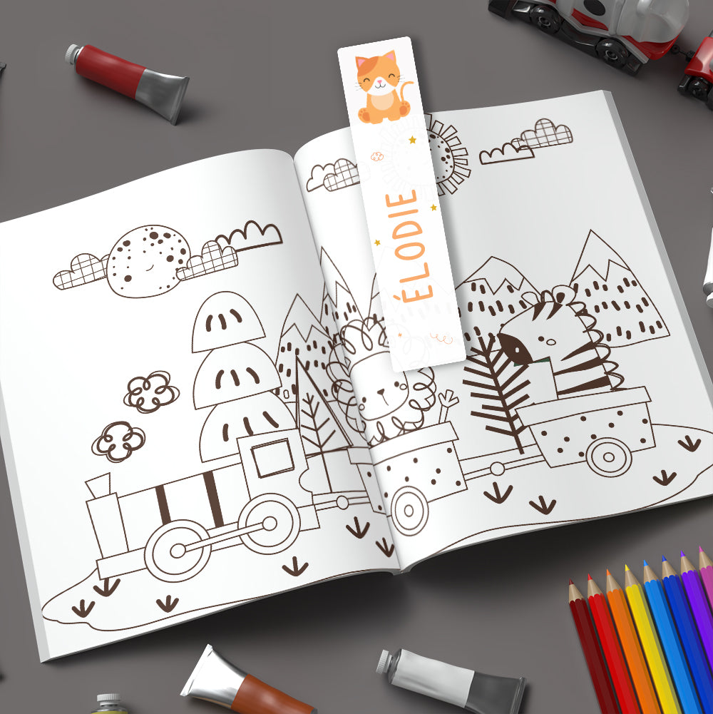 Marque-page personnalisé pour enfant - Le chat - Sublimino