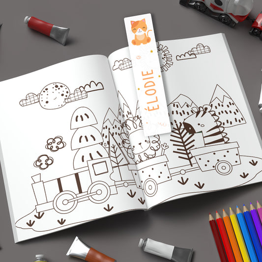 Marque-page personnalisé pour enfant - Le chat - Sublimino