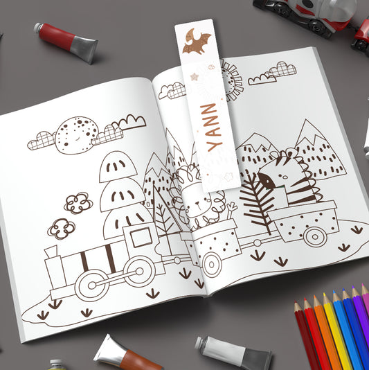 Marque-page personnalisé pour enfant - Ptérosaure - Sublimino