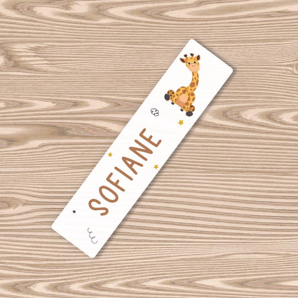 Marque-page personnalisé pour enfant - La girafe - Sublimino