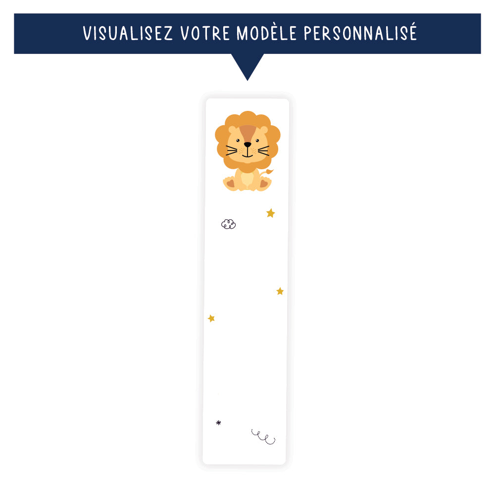 Marque-page personnalisé pour enfant - Le lion - Sublimino