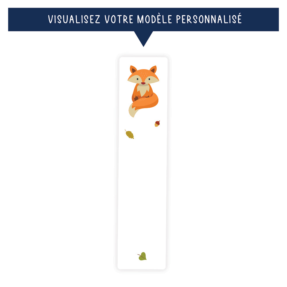 Marque-page personnalisé pour enfant - Le renard - Sublimino