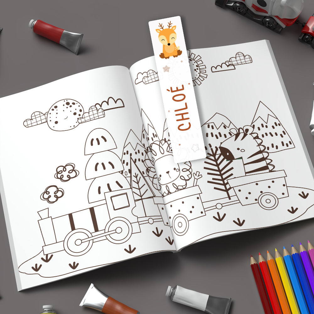 Marque-page personnalisé pour enfant - Le petit renne - Sublimino