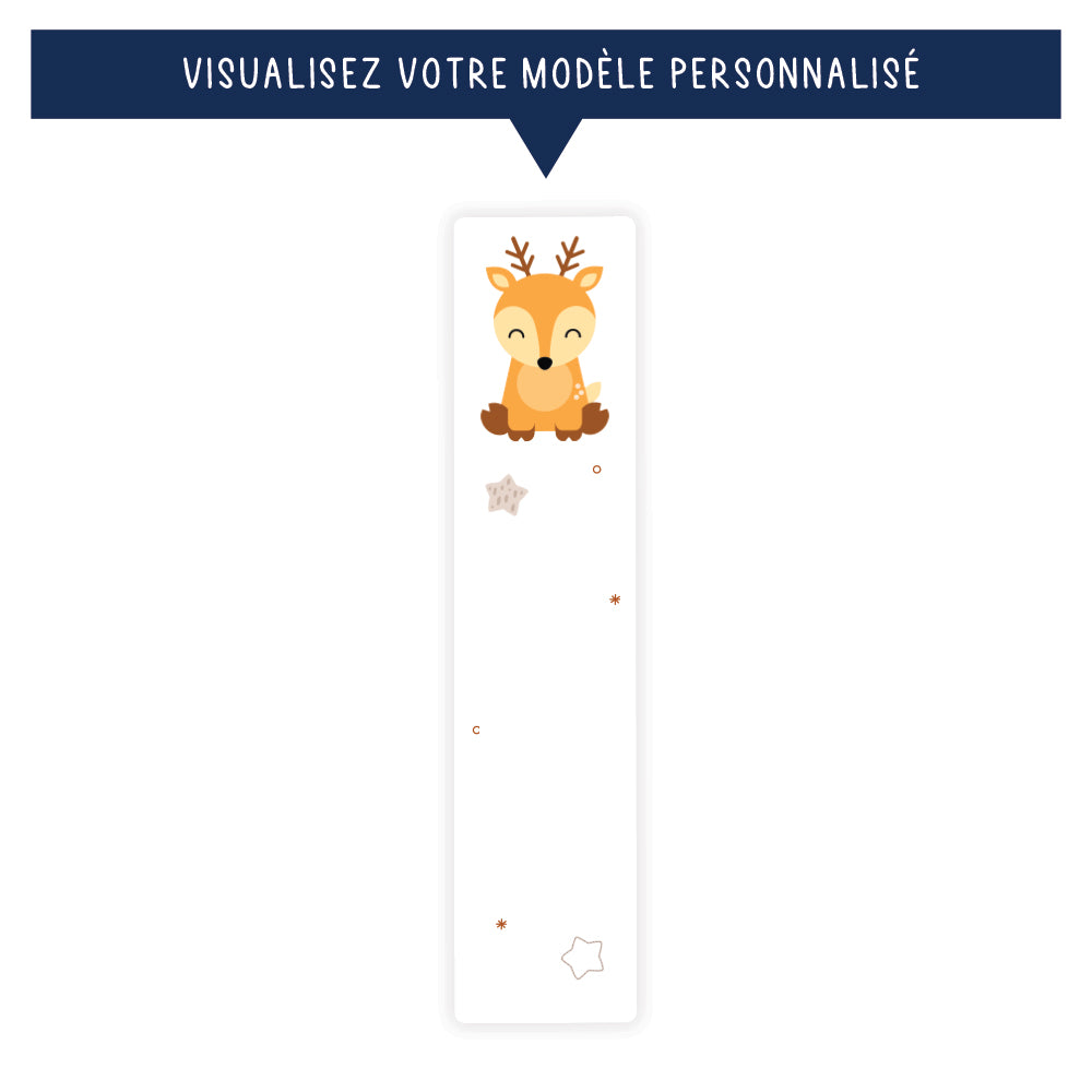 Marque-page personnalisé pour enfant - Le petit renne - Sublimino