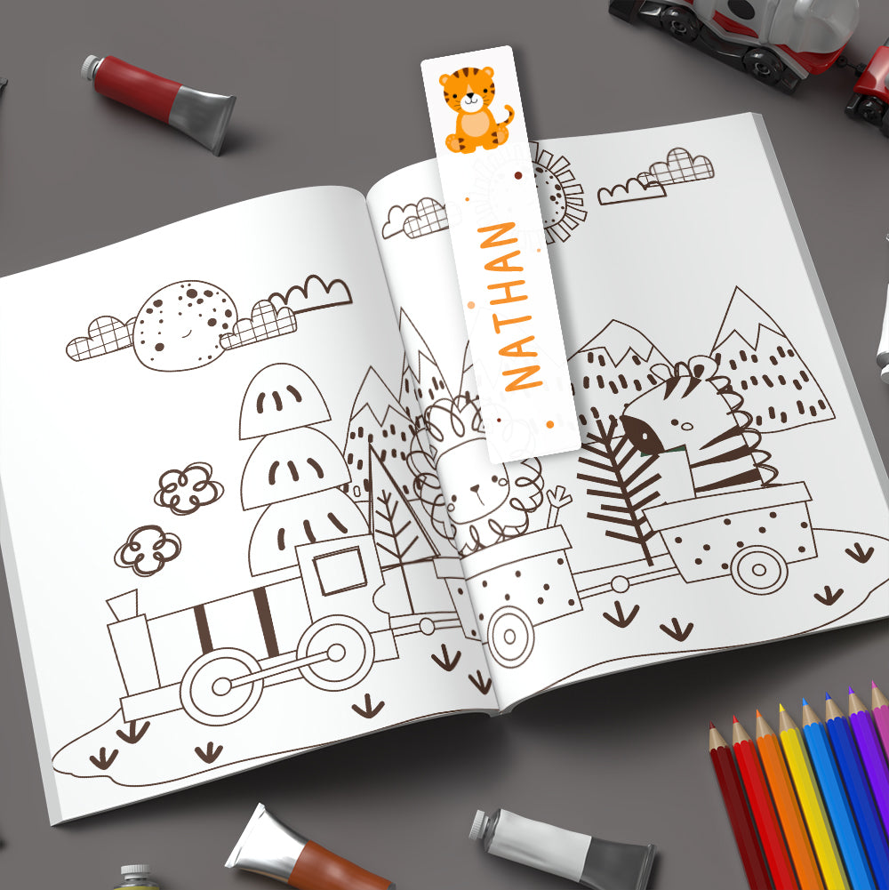Marque-page personnalisé pour enfant - Le tigre - Sublimino