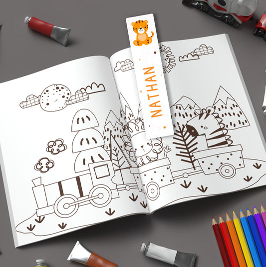 Marque-page personnalisé pour enfant - Le tigre - Sublimino