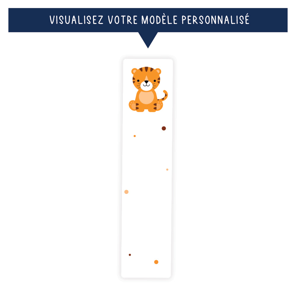 Marque-page personnalisé pour enfant - Le tigre - Sublimino