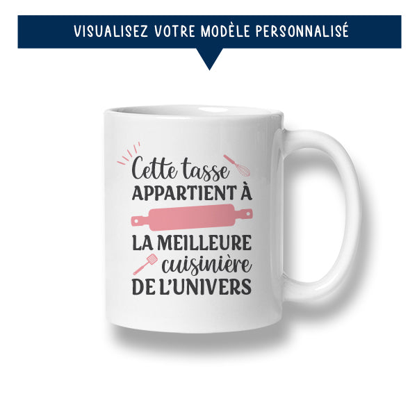 Mug personnalisé « La meilleure cuisinière de l'univers » - Sublimino