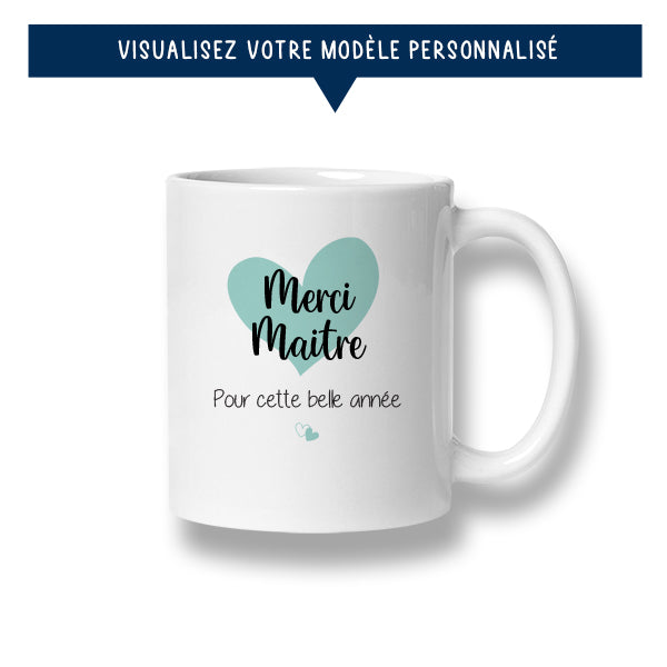 Mug personnalisé « Merci Maitre pour cette belle année » - Sublimino