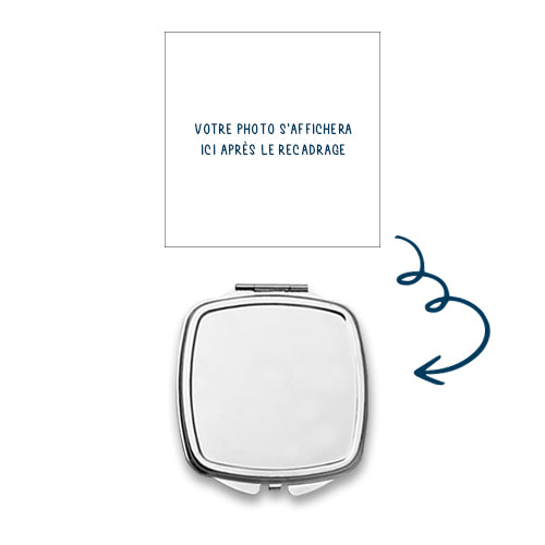 Miroir de poche personnalisé avec photo - Sublimino