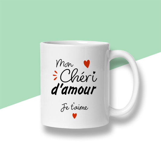 Mug « Mon chéri d'amour je t'aime » - Sublimino