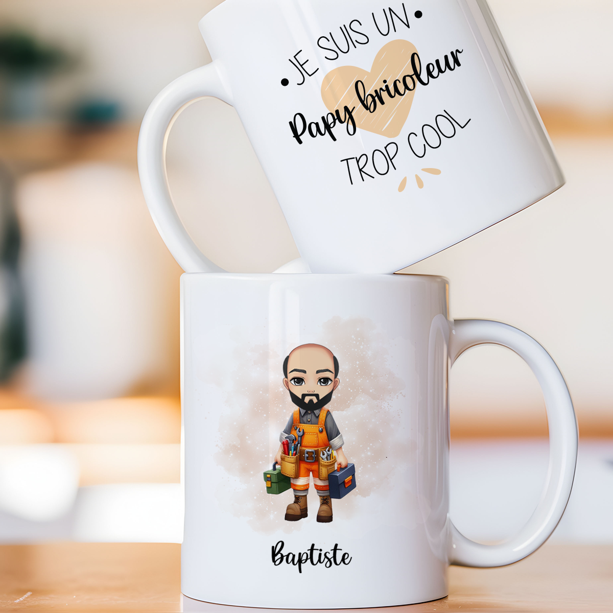 Mug personnalisé avec avatar pour bricoleur, concierge, dépanneur, ... - Sublimino