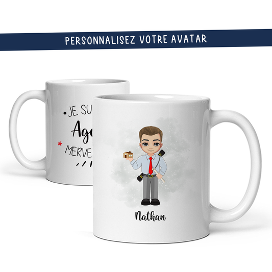Mug personnalisé avec avatar pour agent immobilier, promoteur, ... - Sublimino