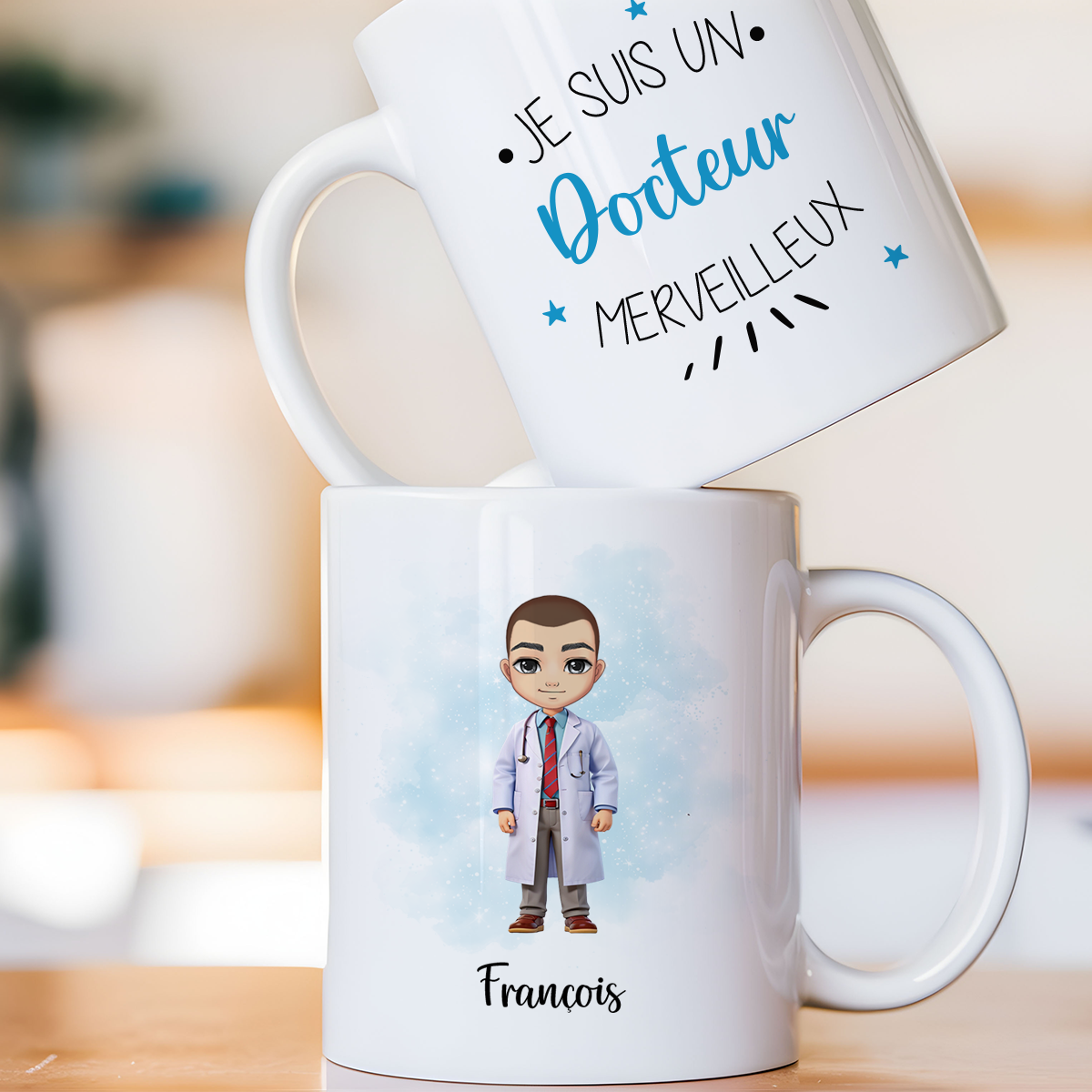 Mug personnalisé avec avatar pour docteur, médecin, chirurgien, ... - Sublimino