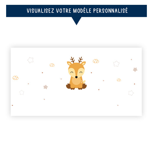 Gourde personnalisée pour enfant - Le petit renne - Sublimino