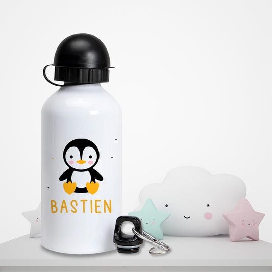 Gourde personnalisée pour enfant - Le pingouin - Sublimino