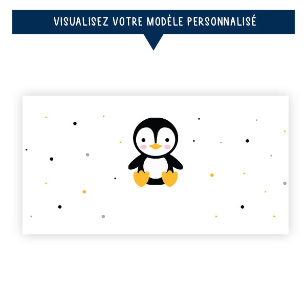 Gourde personnalisée pour enfant - Le pingouin - Sublimino