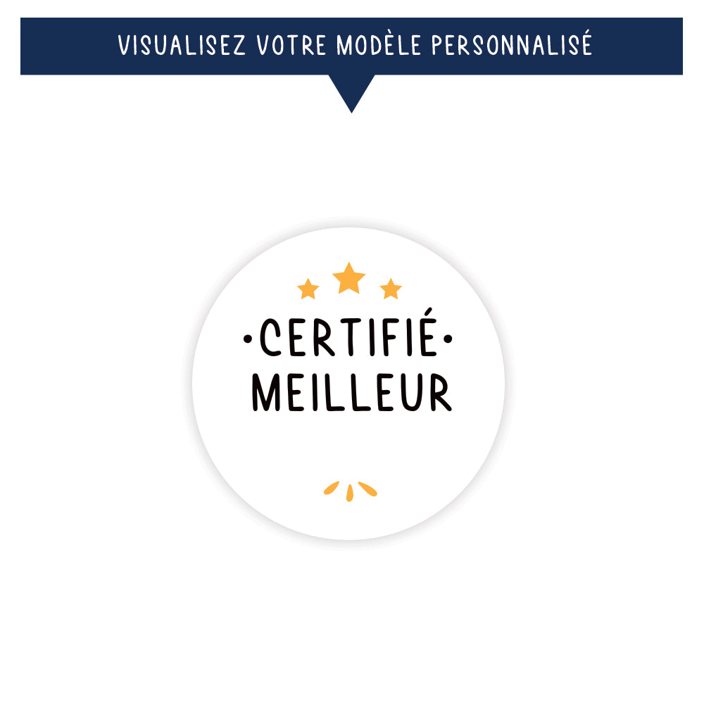 Porte-clés personnalisé avec jeton de caddie - Certifié meilleur ... - Blanc - Sublimino