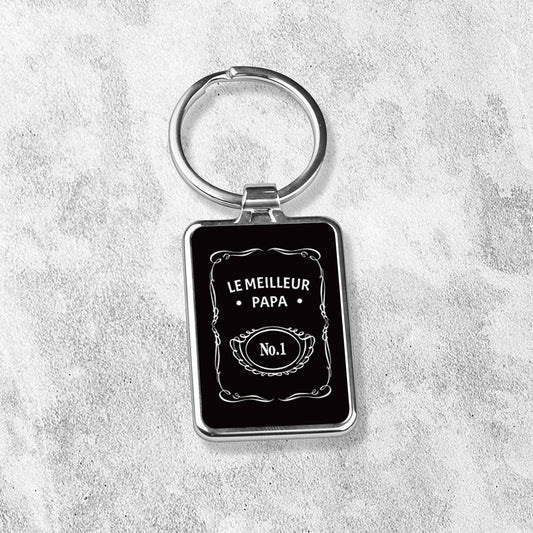 Porte-clés personnalisé en métal - Style bouteille de whisky - Sublimino