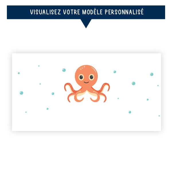 Gourde personnalisée pour enfant - Le poulpe - Sublimino
