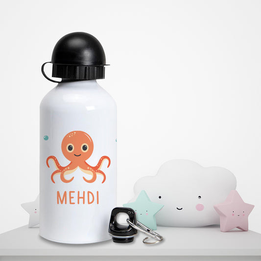 Gourde personnalisée pour enfant - Le poulpe - Sublimino