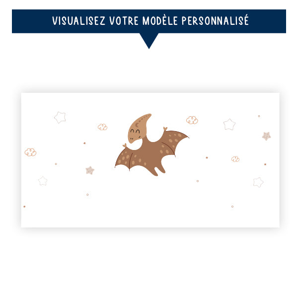 Gourde personnalisée pour enfant - Ptérosaure - Sublimino