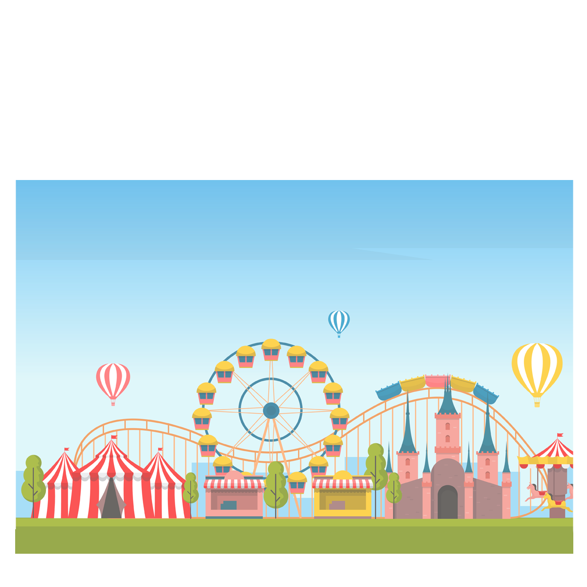 Puzzle pour enfant avec avatar personnalisé - Parc d'attraction - 35pcs - Sublimino