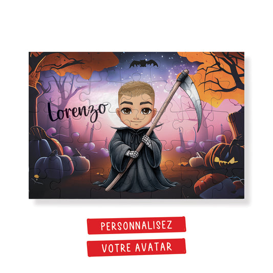 Puzzle pour enfant avec avatar personnalisé - Halloween 3 - 35pcs - Sublimino