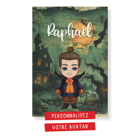 Puzzle pour enfant avec avatar personnalisé - Halloween 2 - 35pcs - Sublimino