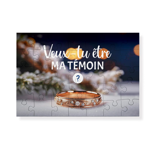 Puzzle 35 pièces - Veux-tu être mon/ma témoin ? - Sublimino