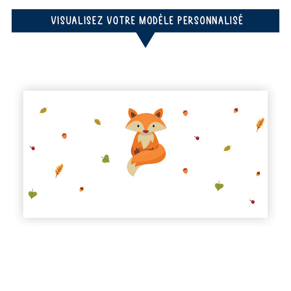 Gourde personnalisée pour enfant - Le renard - Sublimino