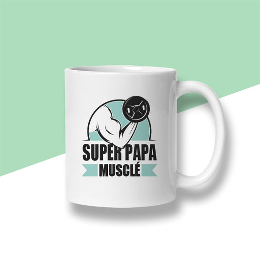 Mug « Super papa musclé » - Sublimino