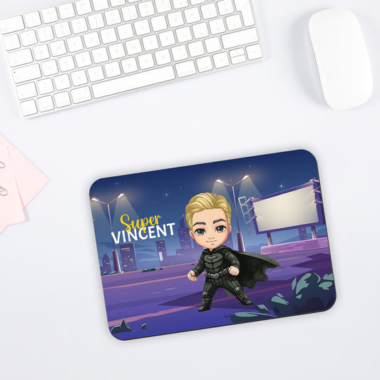 Tapis de souris personnalisé pour enfant - Super Héros en ville - Sublimino