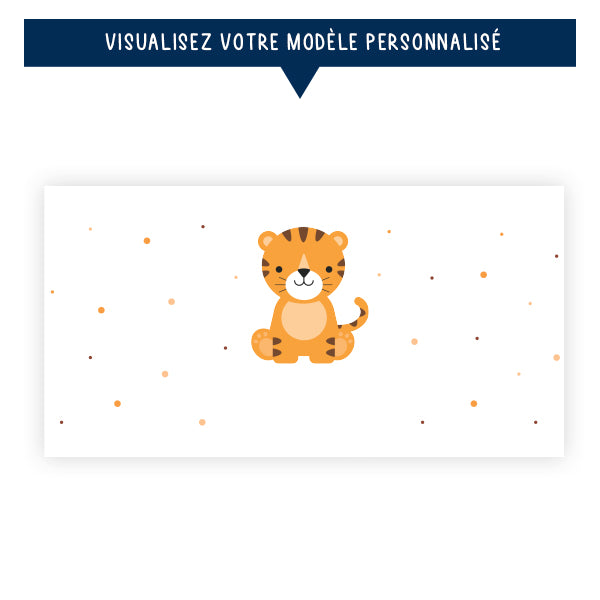 Gourde personnalisée pour enfant - Le tigre - Sublimino